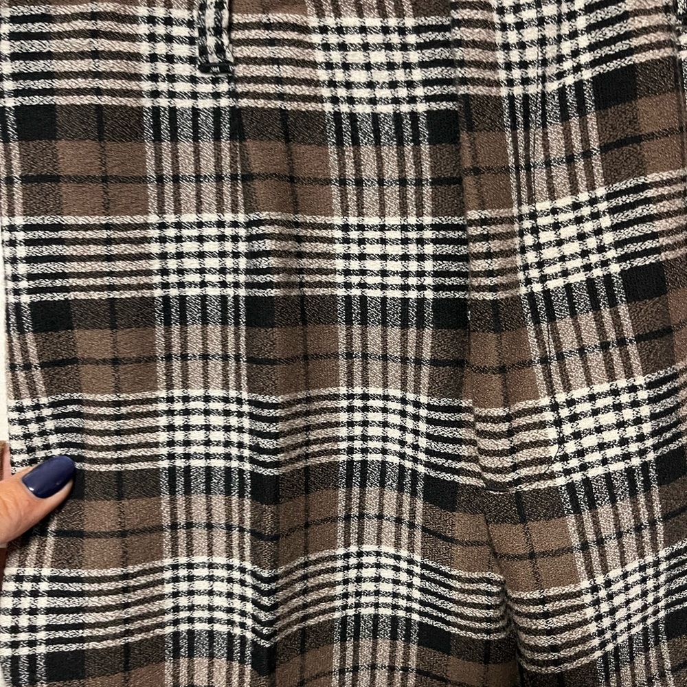 Vintage Jean Wyler Classic Plaid women’s stirrup Pants in Brown and Black - Picture 2 of 4